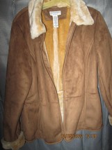 Covington Dark Tan Women Jacket, Size Large Used - £23.49 GBP