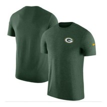 Nike Men&#39;s Green Bay Packers Sideline Coaches Dri-Fit Short Sleeve UV Te... - £30.43 GBP