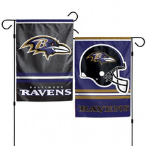 Baltimore Ravens Flag 12x18 Garden Style 2 Sided - $808.91 MXN