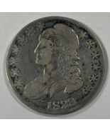 1833 50C Bust Half Dollar in Very Good VG Condition, Some Toning - $108.30 CAD