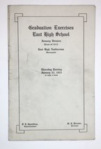 c.1915 Graduation Exercises Program East High School Minneapolis MN January - £15.62 GBP