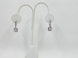 Diamonart 3 3/4 CT. T.W. White Cubic Zirconia Sterling Silver Drop Earrings - £28.69 GBP