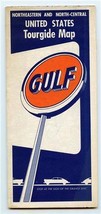 Gulf Oil Company Tourgide Map Northeastern and North Central United Stat... - $13.86