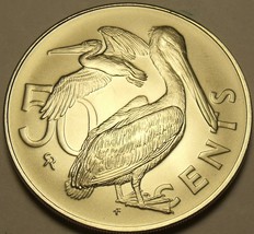 Rare Gem Unc British Virgin Islands 1974 50 Cents~12,000 Minted~Brown Pe... - £10.45 GBP