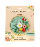 Needle Creations Blue Flowers 6 Inch Crochet Hoop Kit - $10.01 CAD