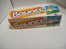 Vintage BOUNCE Fabric Softener 60 Dryer Sheets 9&quot; x 11&quot; Outdoor Fresh ©1... - £15.29 GBP