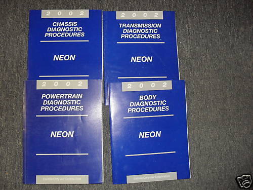 2002 DODGE NEON Diagnostics Procedures Service Shop Repair Manual SET - £7.50 GBP