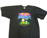 Cedar Fair Mens Black Snoopy What A Day Pure Cotton Pullover T-shirt Siz... - $34.62