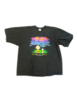 Cedar Fair Mens Black Snoopy What A Day Pure Cotton Pullover T-shirt Siz... - £27.23 GBP