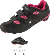 CyclingDeal Bicycle Road Bike Universal Cleat Mount Women&#39;s Cycling Shoes Black - £31.59 GBP