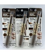Revlon Brow Fantasy Colorstay 108 Light Brown Pencil &amp; Gel New Sealed Lot 3 - €29,56 EUR