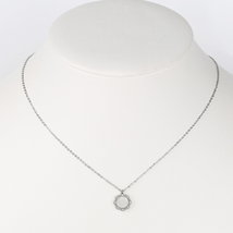 Silver Tone Necklace & White Faux Mother-of-Pearl Sunburst Pendant - $26.99