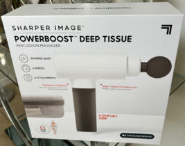 Sharper Image PowerBoost Deep Tissue Percussion Pro Massager with 5 Atta... - $129.60