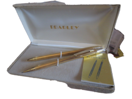 Vintage Bradley Astramatic Gold Tone Ball Point Pen and Pencil Set - £7.48 GBP