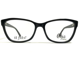 Chic Eyeglasses Frames Candice Black Cat Eye Full Rim 57-17-145 - £37.10 GBP