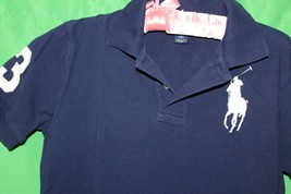 Ralph Lauren Polo Blue With Horse Embroidery Number 3 Sleeve Boys Medium 10-12 - $29.69