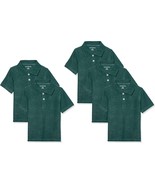 5 Pack School Uniform Short Sleeve Pique Polo Shirts Sizes XXL Dark Green - $513.77 MXN