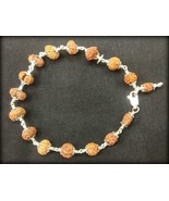 Rudraksha Siddha Bracelet in Pure Silver - Java - Lab Certified - €167,69 EUR