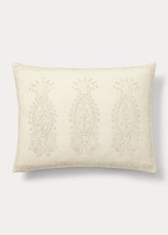 Ralph Lauren Riley Embroidery deco pillow NWT $190 - $62.35