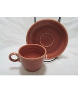 Vintage Fiestaware Fiesta Original Rose Pink Cup &amp; Saucer - $20.29 CAD