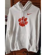 Men&#39;s NIKE Clemson Tigers Logo Hoodie, White  New With Tags Size XL - $62.00