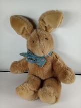 Eden Brown Bunny Rabbit Plush Stuffed Animal with Blue Bow Tie - £6.06 GBP