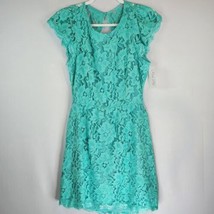 Pink Lily Womens Teal Green Knee Length Lace Dress Size Large With Pockets - £15.56 GBP