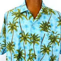 Rima BeachWear Hawaiian Aloha XL Shirt Coconut Palm Grove Welded Pocket Tropical - $44.99