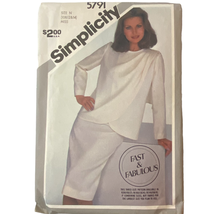 1982 Simplicity 5791 Misses Skirt Jacket 8 - 18 Wool Linen Silk Gabardine - $9.87