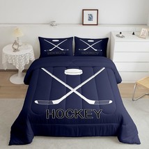 Ice Hockey Comforter Set Full, Ball Sports Gaming Bedding Set Ice Hockey Gifts F - £71.83 GBP