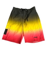 FUBU Swim Board Shorts Mens 34 Sunset  Beachwear Surf Cargo Pocket Y2K  ... - $47.45
