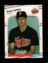 1988 Fleer #7 Steve Carlton Nmmt Twins Hof - £1.91 GBP