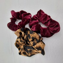 Hair ties Pony tail Burgundy Velor Animal Print Hair Ties - £6.20 GBP