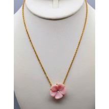 Vintage Avon Lotus Blossom Choker, Coquette Pendant Necklace with Pretty Pastel - £20.10 GBP