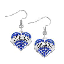 Stunning Royal Blue Sparkle Rhinestone OREGON Earrings - Bracelet Availa... - $10.00