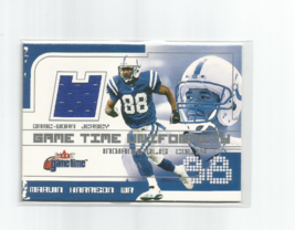 Marvin Harrison (Colts) 2001 Fleer Game Time Uniformity Relic Football Card #Nno - £11.14 GBP