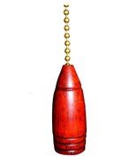 Tear Drop Ceiling Fan WOOD PULL Dark Oak + 7&quot; brass Chain Harbor Breeze ... - €20,20 EUR