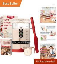 Complete Sourdough Starter Kit (38oz) – Glass Jar &amp; Measuring Tools Incl... - $39.55