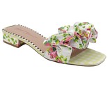 Betsey Johnson Women Ruffled Slide Sandals Alivia Size US 8.5M White Floral - $56.43