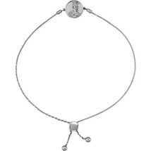 Sterling Silver Aphrodite Coin Cable Chain Bolo Bracelet - £117.73 GBP