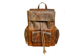 Handcrafted Distressed Leather Carry-On Travel Weekender Duffle Bag 18AXB01TN - £109.61 GBP