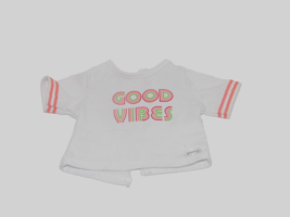 American Girl 2 Piece Outfit White Good Vibes Shirt &amp; Shorts - $9.88
