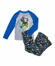 Boy&#39;s T-Rex Dinosaur Polyester Jersey, Fleece Pajama Set - $276.04 MXN