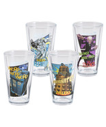 Doctor Who Assorted Comic Book Art Images 16 oz Pint Glass Set of 4, NEW... - £19.02 GBP