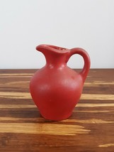 Vintage Athens GA Brick-Red Miniature Pottery Jug 3.5&quot; Rustic Tiered Tray Piece - £7.81 GBP