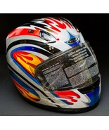 Zeus Motorcycle Helmet With Full Face Visor Multicolor Size X-Small - £39.54 GBP
