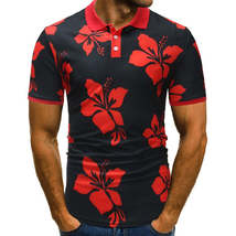 Fashion Printing Plus Size Casual Lapel Men&#39;s Short Sleeves - £22.20 GBP+