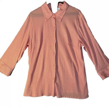 Talbots Blouse Pink Womens Size X Button Up Long Sleeve Top Collared Office - $9.50