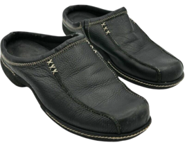 bass shoes marcy black leather slip-on clogs size 10M - $24.51