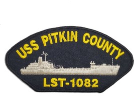 USS Pitkin County LST-1082 Ship Patch - Great Color - Veteran Owned Business - $13.28